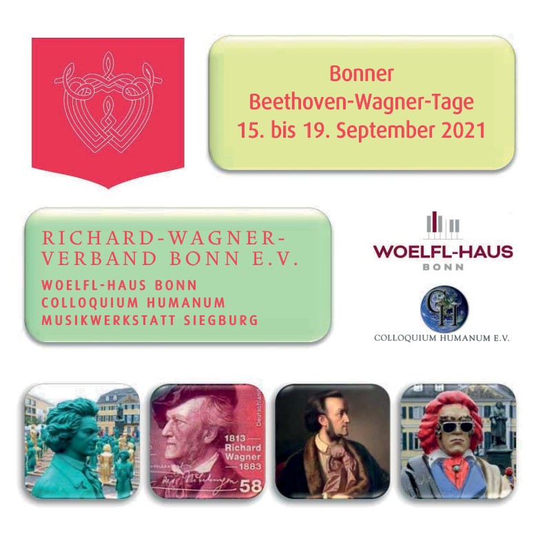 Plakat des RWV-Bonn | Symposiumsankündigung "Bonner Beethoven-Wagner-Tage". 2021